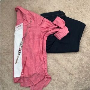 Banana Republic Soft Wash Button Up - Large